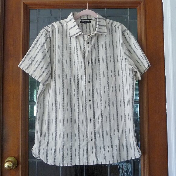 KARL LAGERFELD PARIS PEARL SNAP SHIRT XL - Picture 2 of 8